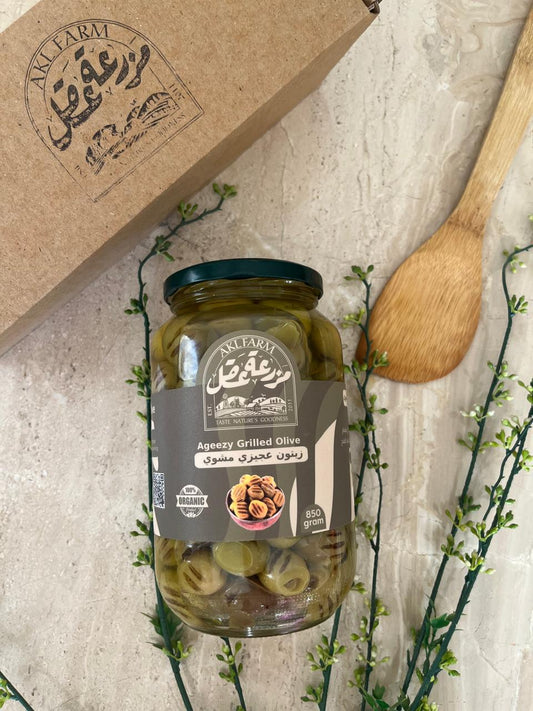 زيتون أخضر مشوي مخلل - 850 جم