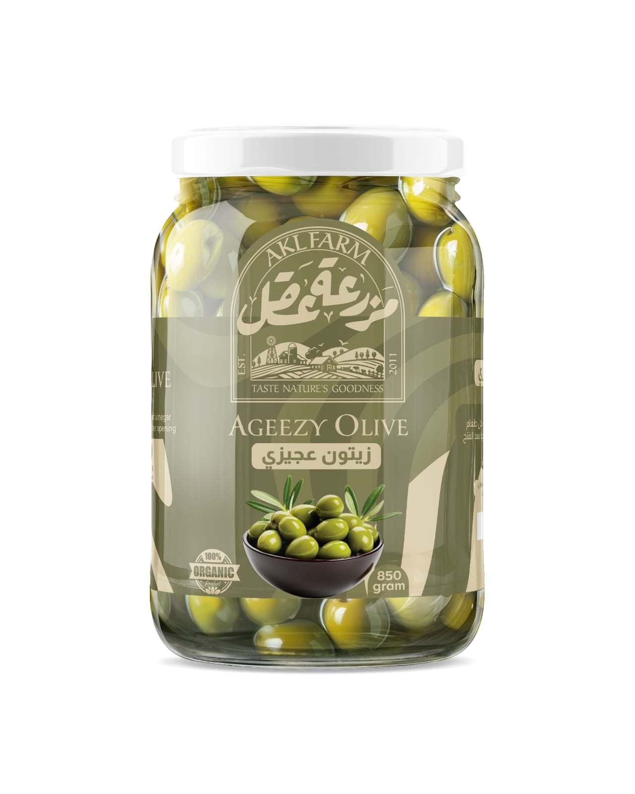 Pickled Green Olives - 850 gm